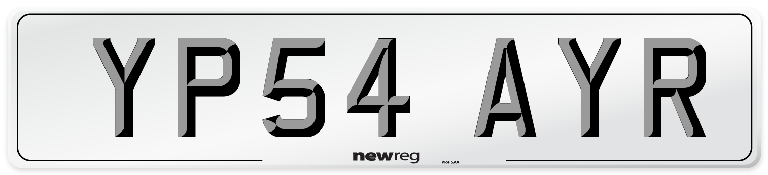 YP54 AYR Number Plate from New Reg